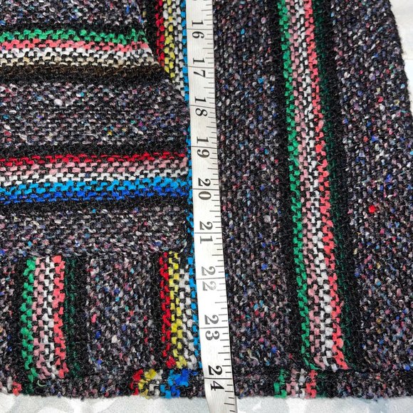 CONFECCIONES ARTILANA Mexican Baja Hoodie Women’s SMALL Rainbow Gray Pocket - Picture 6 of 7